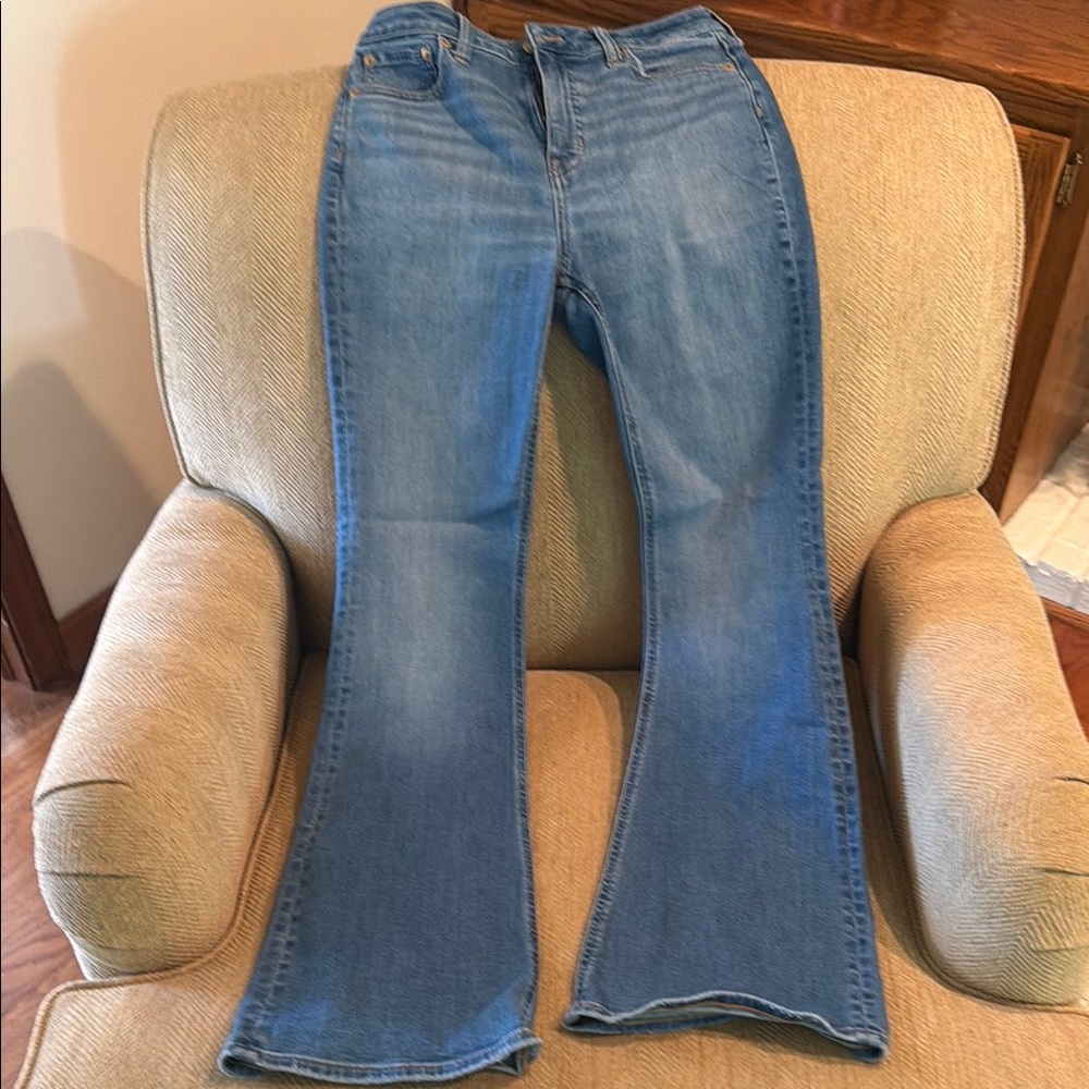 J. Crew Light Blue Flared Jeans, 28